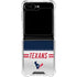 NFL Houston Texans White Striped Galaxy Z Flip6 Clear Case